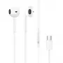 Dudao USB Type-C Connecto Stereo Austiņas Jauns Ergonoms Ausu Ieliktņu Dizains X3C Balts