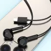DUDAO X3C In-Ear vadu USB-C austiņas 1.2m - Melna