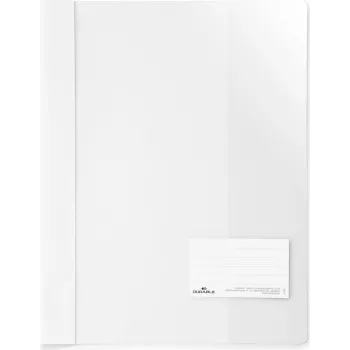 DURABLE A4+ atskaišu mape ar 90x57 mm etiķetes logu, caurspīdīga, 25 gab. 269002