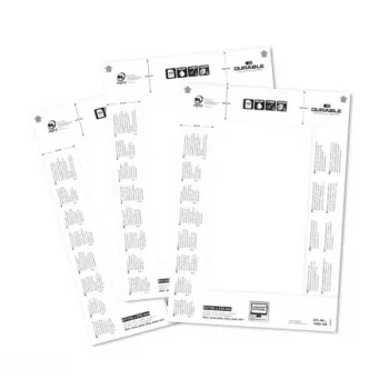 DURABLE BADGEMAKER® ieliktņu etiķetes 61 x 210 mm, 100 gab., balts kartons, lāzera/tintes printeriem 146002