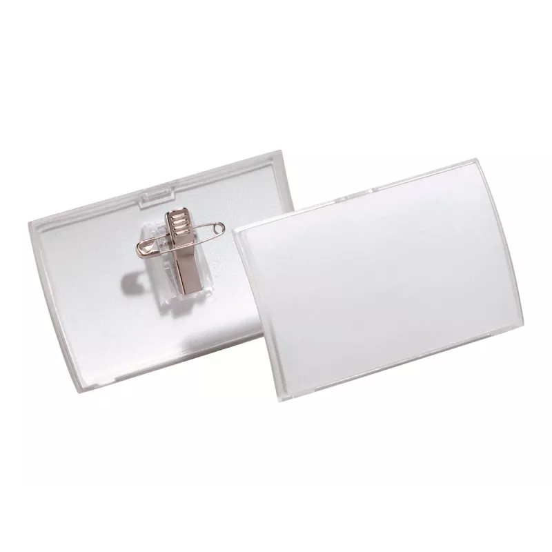 DURABLE CLICK FOLD vārda nozīmīte 40x75 mm ar Combi Clip, 25 gab. iepakojumā 821119