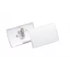 DURABLE CLICK FOLD vārda kartītes turētājs ar kombinēto klipsi, 90 x 54 mm, caurspīdīgs, 25 gab. iepakojumā (821419)