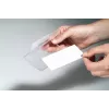 DURABLE CLICK FOLD vārda nozīmīte ar klipsi, 90x54 mm ieliktnis, caurspīdīga, 25 gab. iepakojumā 821619