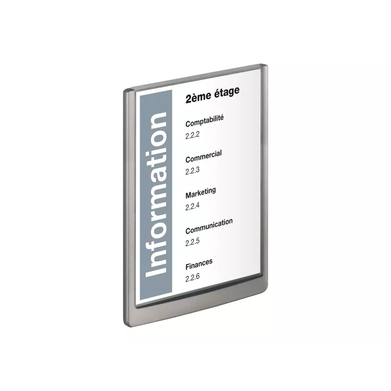 DURABLE CLICK SIGN A4 portreta durvju zīme sudraba 486737