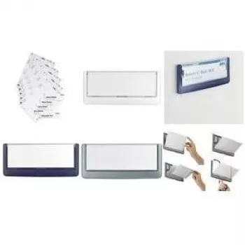 DURABLE CLICK SIGN durvju zīme 149x52,5 mm sudraba pelēks akrila rāmis, caurspīdīgs ieliktņa vāks, ieliktņa maiņa bez instrumentiem, montāža ar skrūvēm vai līmlenti, 1 gab. 486002