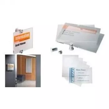 DURABLE CRYSTAL SIGN® A5 rezerves plēves, 10 gab. iepakojums, caurspīdīgas 483319