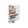 DURABLE CRYSTAL SIGN durvju zīme 105x105 mm, bezkontūru akrila stikls, skrūvju stiprinājums, caurspīdīga, 1 komplekts 482019
