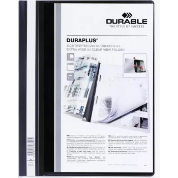 DURABLE DURAPLUS Prezentācijas mape A4+ Caurspīdīga PP 25 gab. iepakojumā 257901