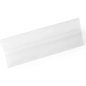 DURABLE HARD COVER identifikācijas kabatiņa ar atloku, A6 ainavas orientācijā, caurspīdīga, 10 gab. iepakojumā 116119
