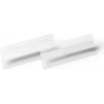 DURABLE HARD COVER pašlīmējoša etiķešu kabatiņa 100 x 38 mm, caurspīdīga, 10 gab. iepakojumā 118019
