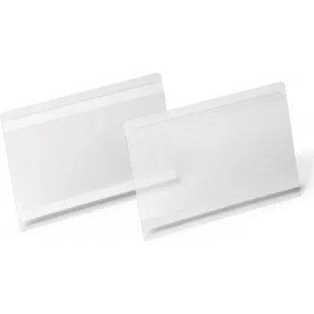 DURABLE HARD COVER pašlīmējoša etiķešu kabatiņa A5 ainavas formātā, caurspīdīga, 10 gab. iepakojums 118319