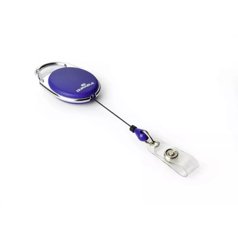 DURABLE Jojo STYLE ievelkams žetonu turētājs ar pogas cilpu, 10 gab., melns 832407