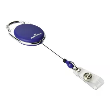 DURABLE Jojo STYLE ievelkams žetonu turētājs ar pogas cilpu, 10 gab., melns 832407
