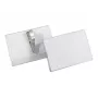 DURABLE vārda nozīmītes turētājs 54x90 mm ar krokodila klipsi, 25 gab. iepakojumā, caurspīdīgs 811119