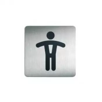 DURABLE PICTO Vīriešu WC zīme 150x150 mm Sudraba Pašlīmējošā 495423