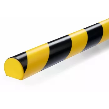 Durable S32R Grīdas kabeļu aizsargs, PVC, Melns/Dzeltens, Noapaļots, 1000 mm