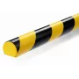 Durable S32R Grīdas kabeļu aizsargs, PVC, Melns/Dzeltens, Noapaļots, 1000 mm