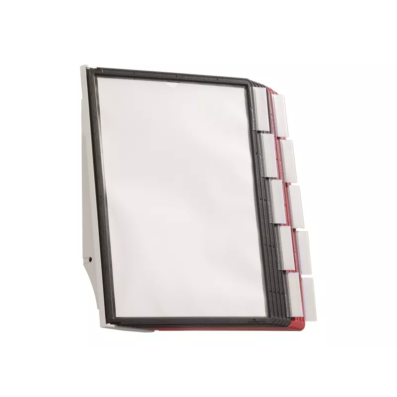 DURABLE SHERPA® WALL 10 sienas displeja paneļu sistēma, A4, 10 paneļi, pelēka 563100