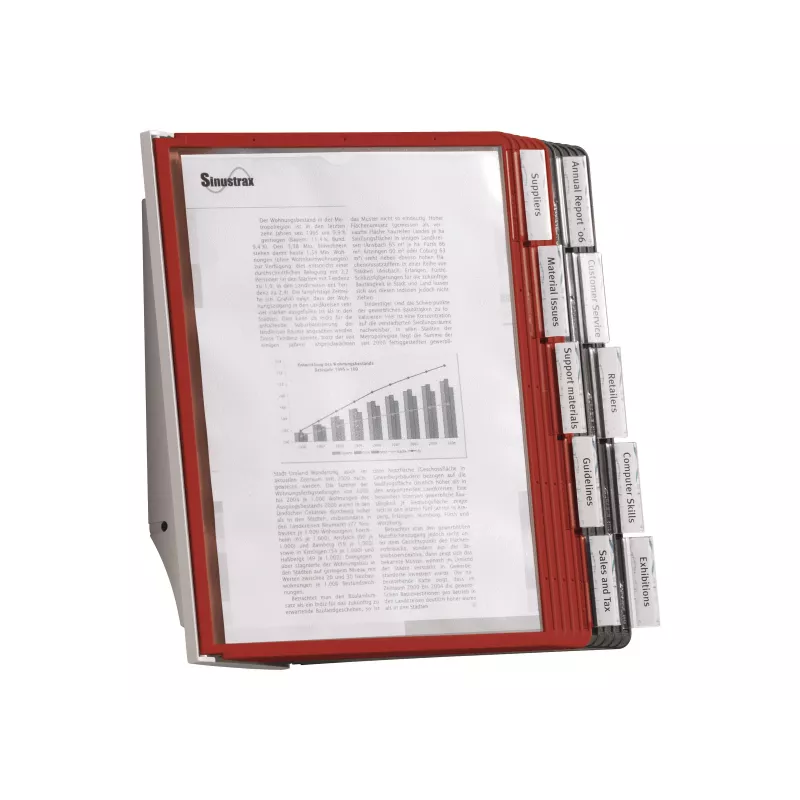 DURABLE SHERPA® WALL 10 sienas displeja paneļu sistēma, A4, 10 paneļi, pelēka 563100