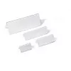 DURABLE galda nosaukuma plāksnīte telts stila A4 105/210x297 mm akrils caurspīdīgs 10 gabali 803519