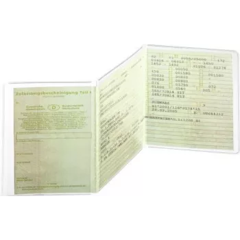 DURABLE trīsdaļīgs informācijas zīmju turētājs 210x105 mm, caurspīdīgs, 10 gab. iepakojumā (214219)
