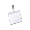 DURABLE VISITOR vārda nozīmītes turētājs 90 x 60 mm ar rotējošu klipsi, caurspīdīgs, 25 gabali (800319)