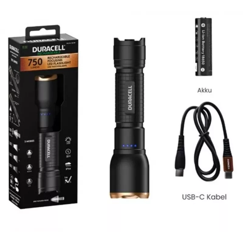 Duracell DF750R lukturītis melns