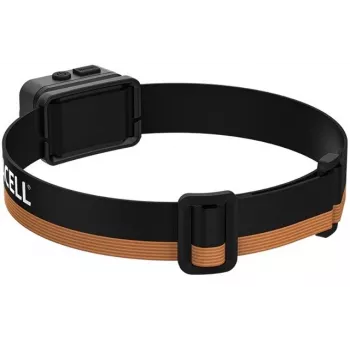 Duracell DH700R uzlādējama LED galvas lampa, 700 lūmeni, kustības sensors, IPX4, melna/oranža