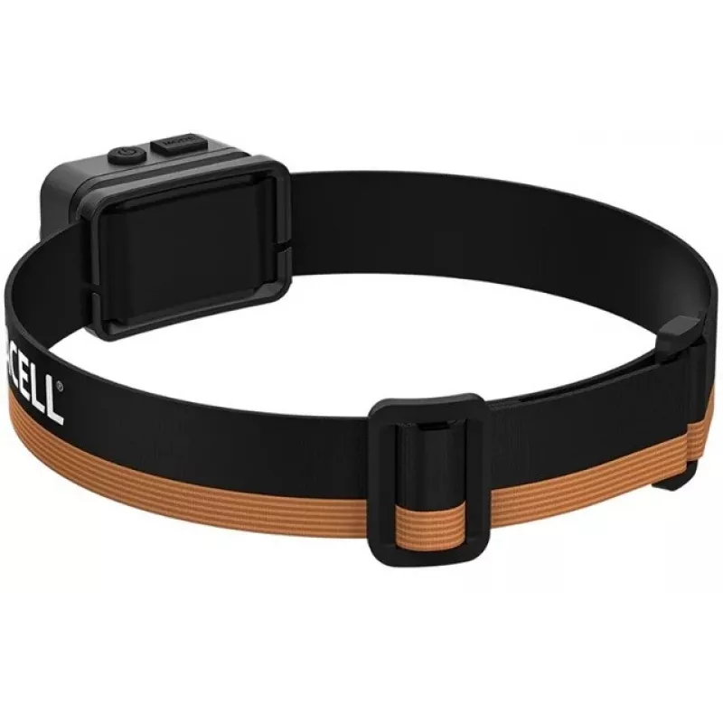 Duracell DH700R uzlādējama LED galvas lampa, 700 lūmeni, kustības sensors, IPX4, melna/oranža