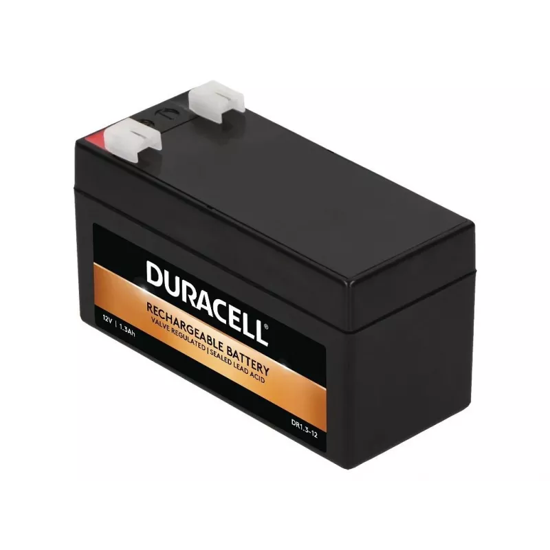 Duracell DR1.3-12 12V 1.3Ah VRLA akumulators – bez apkopes AGM uzlādējams