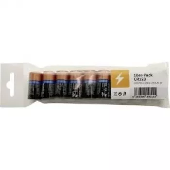 Duracell Ultra CR123A litija baterija 3V, 10 gab. iepakojums (DL123A) B123DMULTI10