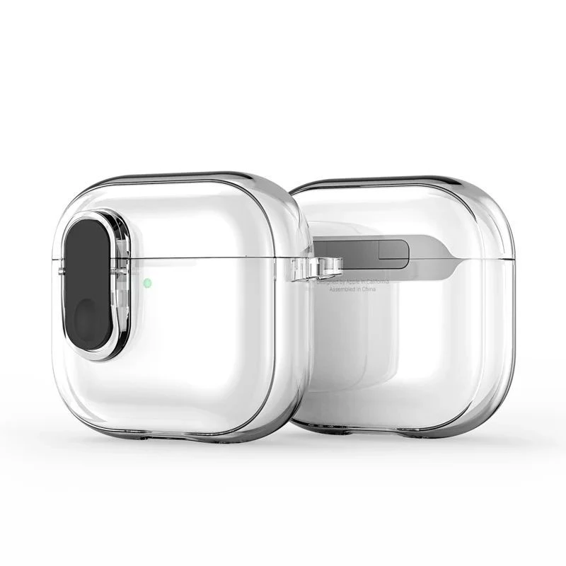 Dux Ducis Apple AirPods 4 PECL Series PC+TPU Cover ar Āķi Melns Caurspīdīgs