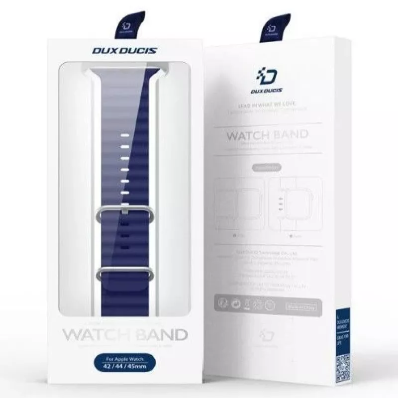 Dux Ducis Apple Silikona siksniņa Apple Watch 38/40/41/42mm tumši zilā krāsā