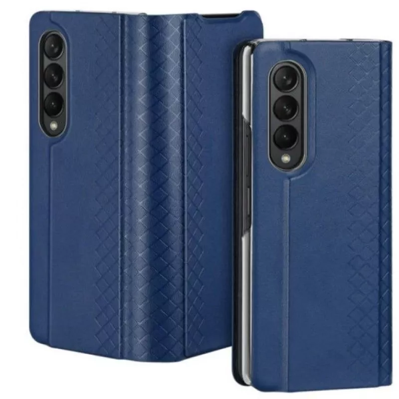 Dux Ducis Bril Series Flip Wallet Case for Samsung Galaxy Z Fold4, Dark Blue