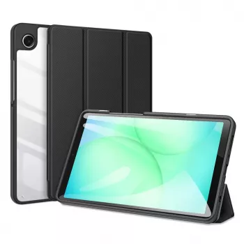 Dux Ducis Galaxy Tab A9 / A11 Toby Case ar Flip Stand Melns