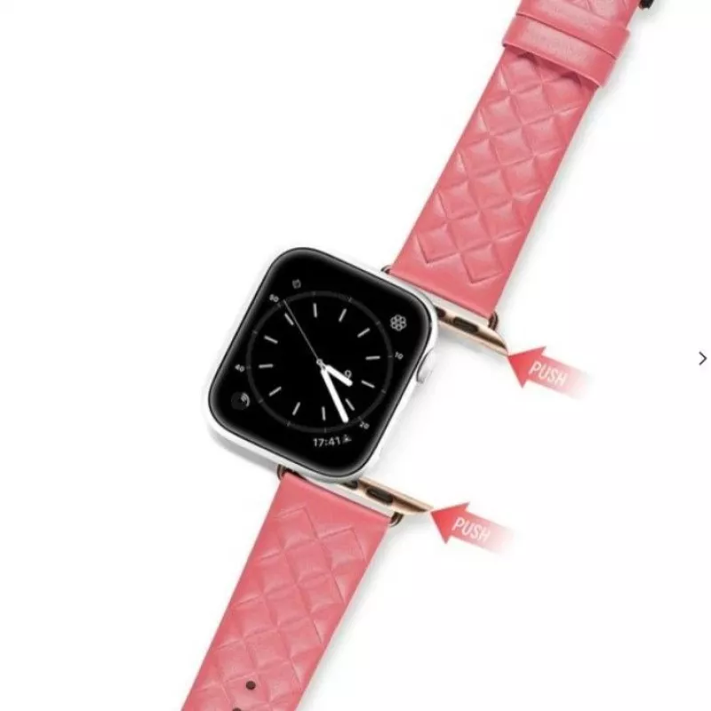 Dux Ducis Īstas ādas pulksteņa siksniņa Apple Watch Series 7/6/5/4/3/2/SE (38/40/41mm) - Sarkanā