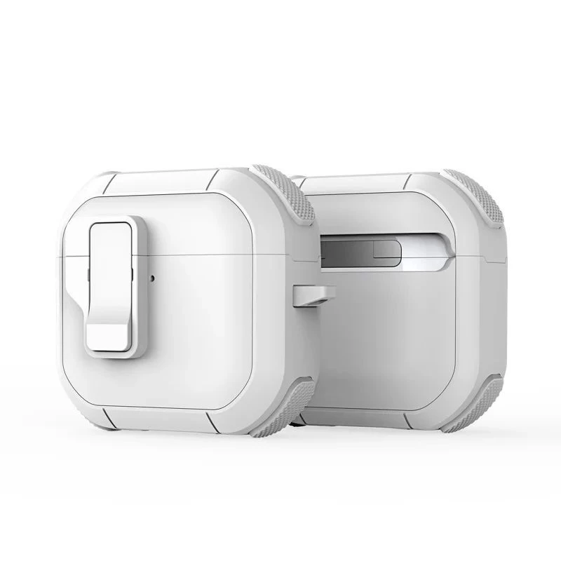Dux Ducis PECP Series PC+TPU vāciņš ar āķi AirPods 4, balts