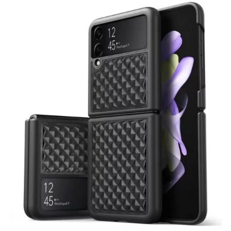 Dux Ducis Samsung Galaxy Z Flip 4 Leather Case Venice Black