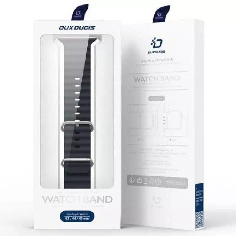 Dux Ducis Silikona pulksteņa siksniņa Apple Watch Series 8/7/6/5/4/3/2/SE (38/40/41mm) - Pelēka