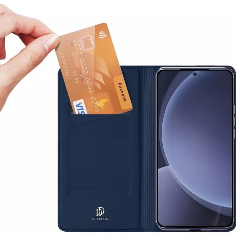 DUX DUCIS Wallet Case Skin Pro Samsung Galaxy S25, zils