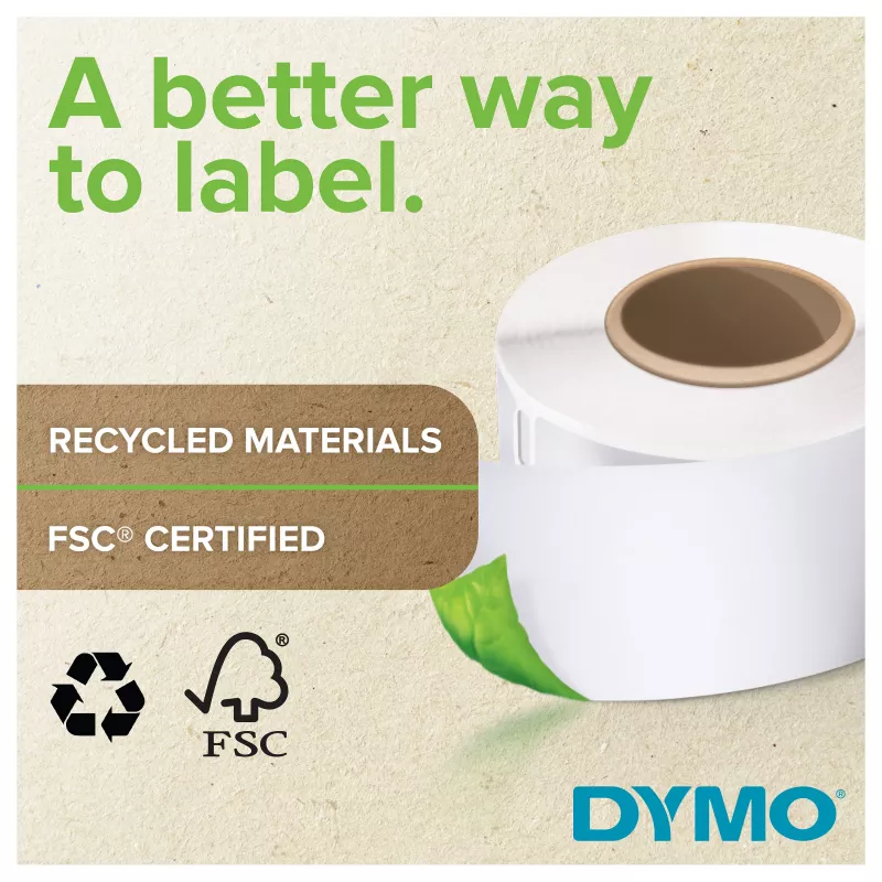 DYMO LabelWriter adrešu etiķetes 99010, 28x89 mm, baltas, 2 ruļļi pa 130