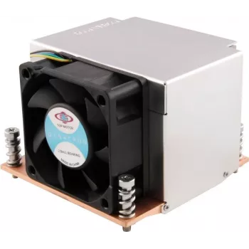 Dynatron R-5 1U aktīvs CPU dzesētājs Intel LGA1150/1151/1155/1156/1200/1700, vara pamatne, PWM ventilators