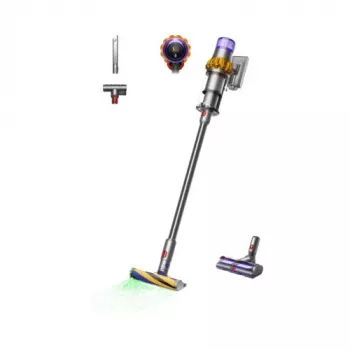 Dyson V15 Detect Absolute bezvadu kāta putekļsūcējs, nerūsējošais tērauds, 240AW, LCD displejs, 60 min darbības laiks