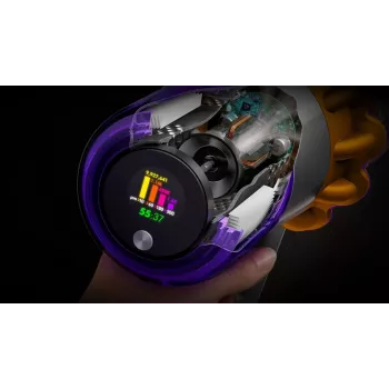 Dyson V15s Detect Submarine 2-in-1 stieņa putekļsūcējs, sausā un mitrā tīrīšana, bez maisa, 0.77 L, niķelis/dzeltens