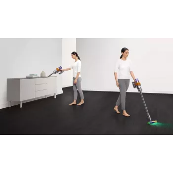 Dyson V15s Detect Submarine 2-in-1 stieņa putekļsūcējs, sausā un mitrā tīrīšana, bez maisa, 0.77 L, niķelis/dzeltens