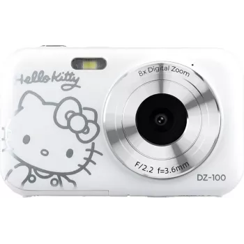 DZ-100 Hello Kitty balts portatīvais skaļrunis ar 3.5mm ligzdu, 2W RMS, USB barošanu