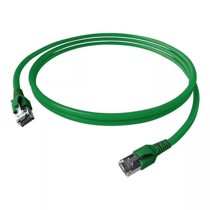 EasyLan FlexBoot Cat.6A S/FTP Patch Cable, Green, 0.50m