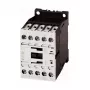 Eaton DILM12-01(24VDC) jaudas kontaktors, 3 polu, 12A AC-3, 24V DC spole, IP20 – melns/balts, 45x68mm (276880)
