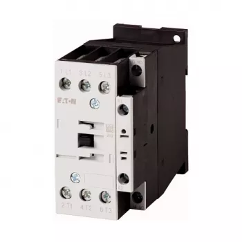 Eaton DILM32-10 Strāvas kontaktors – 3 poli + 1 NO palīgkontakts, 230V AC 50/60Hz spole, 15kW @ 400V AC-3, 32A, skrūvju spailes, IP20, 277268