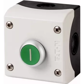 Eaton M22-D-G-X1/KC11/I spiedpoga panelis pelēks, 1NO+1NC, momentāna, 22.5mm, IP66/IP67/IP69K 216522